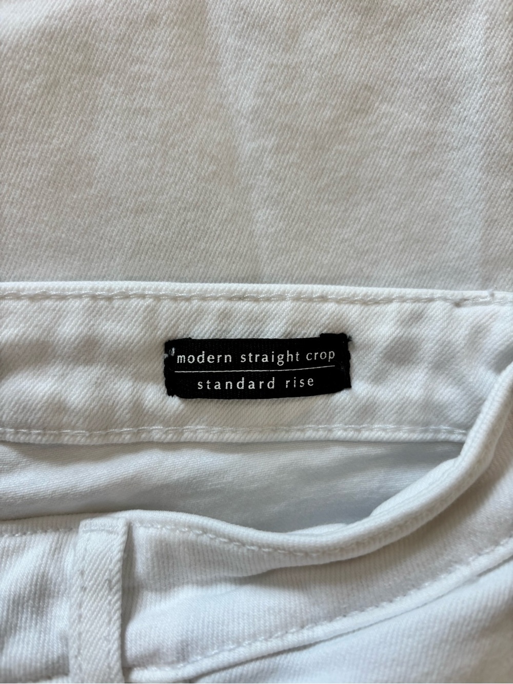 SANCTUARY Sz 30 Modern Straight Crop White Denim Jeans Frayed Ankle - Picture 5 of 10
